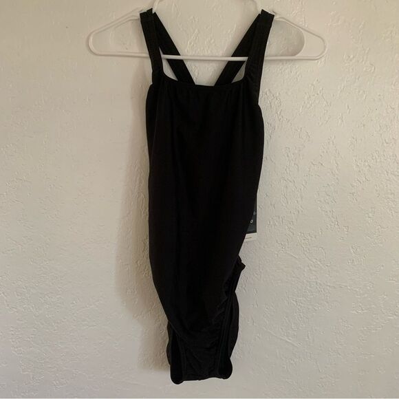 Speedo Black Pro LT One Piece Womens Swimsuit Size 12/38 Lessons/Competition - Picture 2 of 9